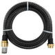 Vidaxl Sucking tuyau avec accouplements en laiton 1,1 '' 10 m PVC noir