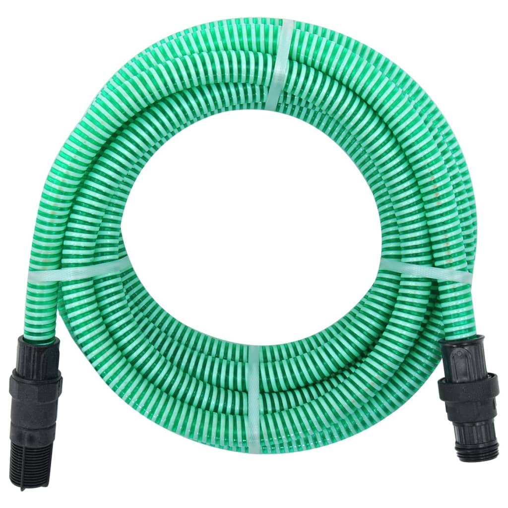 Vidaxl Sucking tuyau avec couplages en PVC 1.1 '' 7 M PVC vert