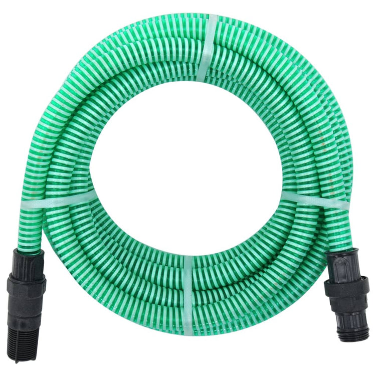 Vidaxl Sucking tuyau avec couplages en PVC 1.1 '' 7 M PVC vert