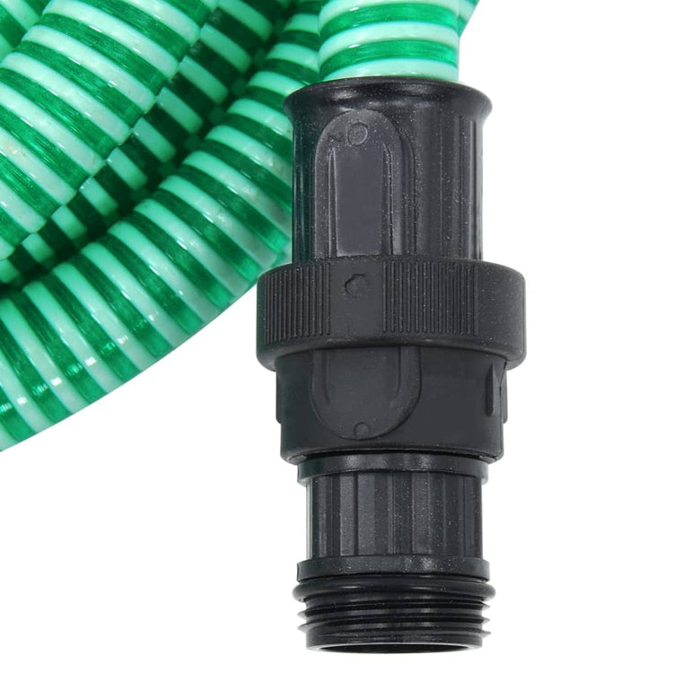 Vidaxl Sucking tuyau avec couplages en PVC 1.1 '' 7 M PVC vert