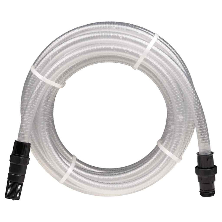 Tuyau d'aspiration Vidaxxl avec raccords PVC 1,1'' 10 m PVC transparent