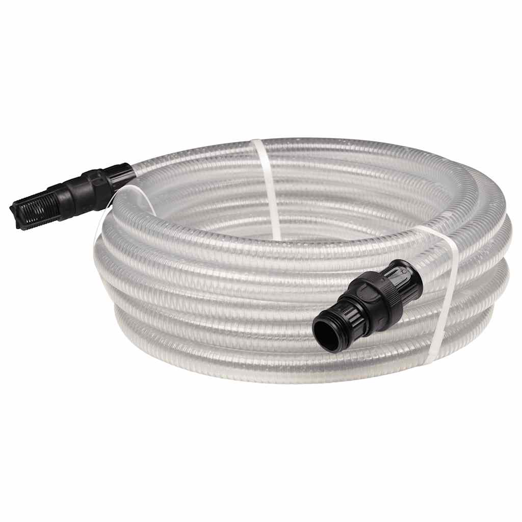 Tuyau d'aspiration Vidaxxl avec raccords PVC 1,1'' 10 m PVC transparent