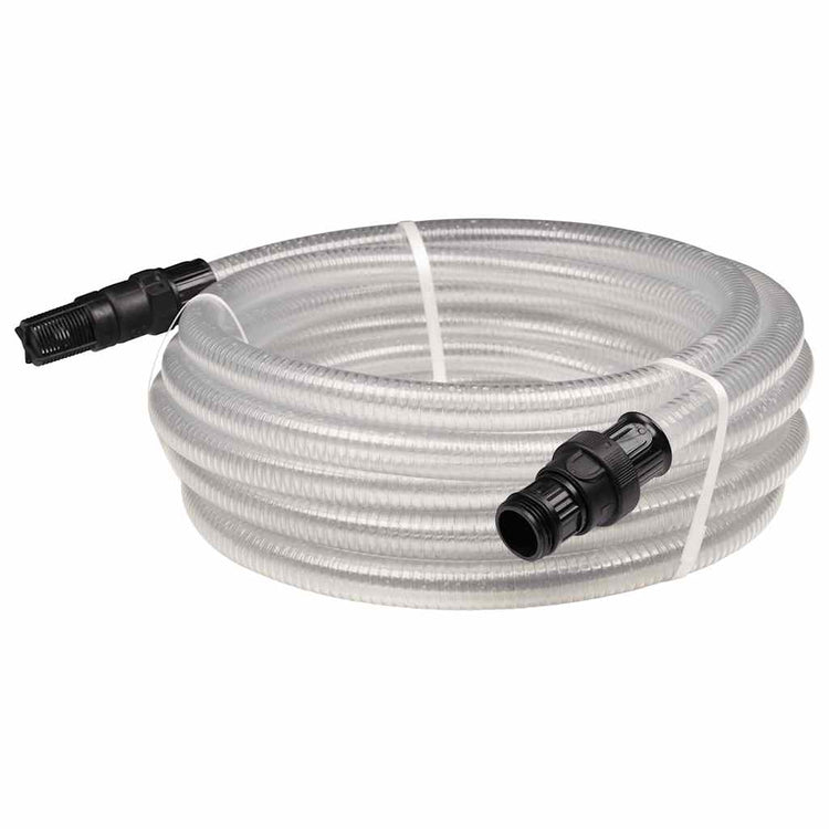 Tuyau d'aspiration Vidaxxl avec raccords PVC 1,1'' 10 m PVC transparent