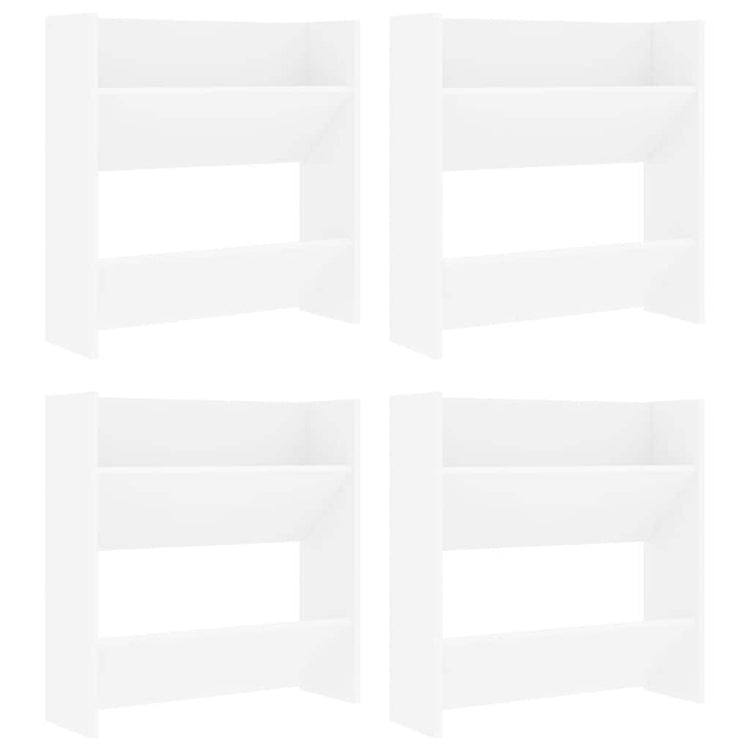 Vidaxx armoires à chaussures murales 4 pcs 60x18x60 cm bois d'ingénierie blanc