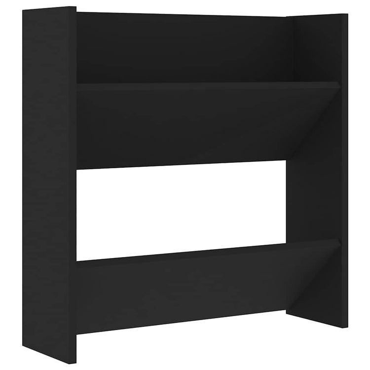Armoire à chaussures murales vidaxl 60x18x60 cm en bois de bois propriété noir