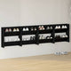 Armoires à chaussures murales vidaxl 4 pcs 60x18x60 cm en bois de propriété en noir