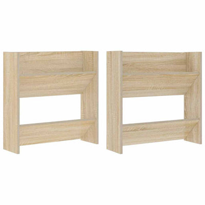 Vidaxx armoires à chaussures murales 2 pcs 60x18x60 cm aggloméré chêne sonoma