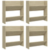 Armoires à chaussures murales vidaxl 4 pcs 60x18x60 cm en bois sonoma en bois sonoma