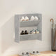 Vidaxx meuble à chaussures mural 60x18x60 cm aggloméré gris béton