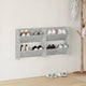 Vidaxx armoires à chaussures murales 2 pcs 60x18x60 cm aggloméré gris béton
