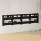 Armoires à chaussures murales vidaxl 4 ST 60x18x60 cm en bois haut brillant noir