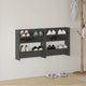 Armoires à chaussures murales vidaxl 2 ST 60x18x60 cm en bois haut gris brillant