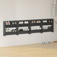 Armoires à chaussures murales vidaxl 4 ST 60x18x60 cm en bois haut gris brillant