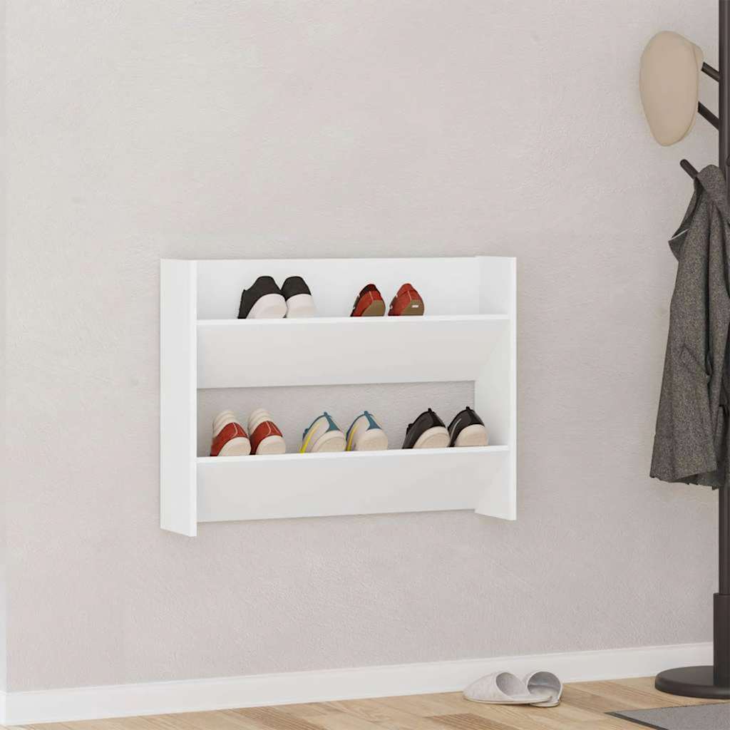 Armoire à chaussures murales vidaxl 80x18x60 cm Bois de bois de propriété