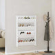 Vidaxx armoires à chaussures murales 2 pcs 80x18x60 cm aggloméré blanc