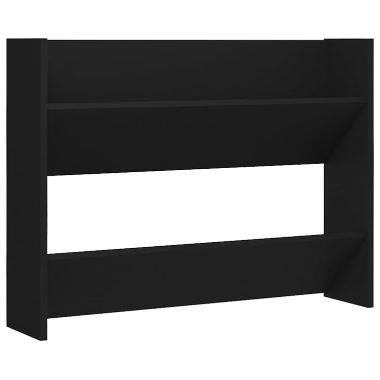 Armoire à chaussures murales vidaxl 80x18x60 cm en bois de bois propriété noir