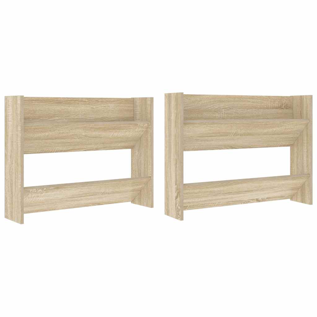 Vidaxx armoires à chaussures murales 2 pcs 80x18x60 cm aggloméré chêne sonoma