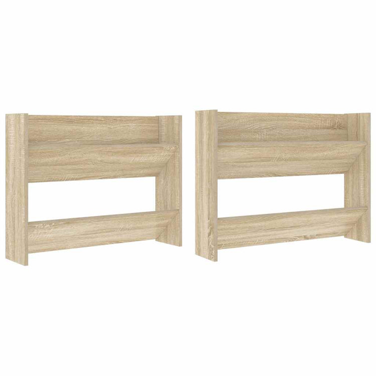 Vidaxx armoires à chaussures murales 2 pcs 80x18x60 cm aggloméré chêne sonoma