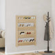 Vidaxx armoires à chaussures murales 2 pcs 80x18x60 cm aggloméré chêne sonoma