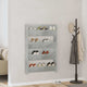 Vidaxx armoires à chaussures murales 2 pcs 80x18x60 cm aggloméré gris béton