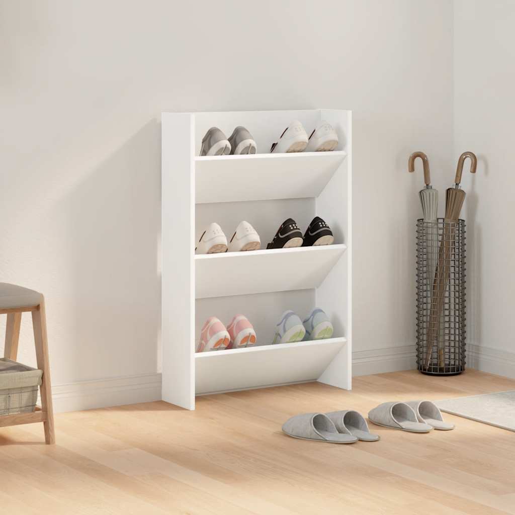 Vidaxx meuble à chaussures mural 60x18x90 cm aggloméré blanc