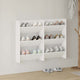 Vidaxx armoires à chaussures murales 2 pcs 60x18x90 cm aggloméré blanc
