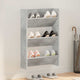 Vidaxx meuble à chaussures mural 60x18x90 cm aggloméré gris béton