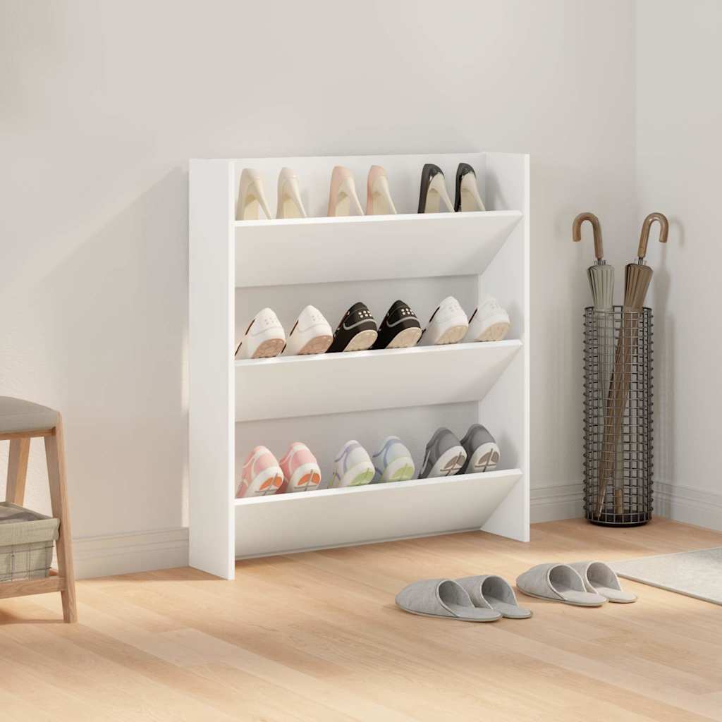 Armoire à chaussures murales vidaxl 80x18x90 cm Bois de bois propriété