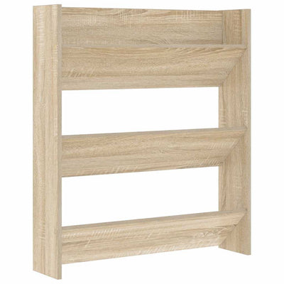 Armoire à chaussures murales vidaxl 80x18x90 cm en bois de chêne sonoma en bois sonoma