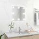 Miroir mural vidaxl avec des lampes LED Verre carrée