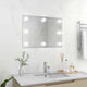 Miroir mural vidaxl sans cadre de lampes à LED de verre
