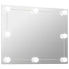 Miroir mural vidaxl sans cadre de lampes à LED de verre