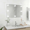Miroir mural vidaxl sans cadre de lampes à LED de verre