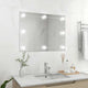 Miroir mural vidaxl sans cadre de lampes à LED de verre