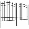 Clôture de jardin vidaxl avec point d'épile 165 cm en poudre en acier noir