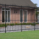 Vidaxl Garden Fence avec point d'épile 222 cm en poudre en acier noir