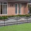 Clôture de jardin vidaxl avec points de pile 115 cm en poudre en acier noir