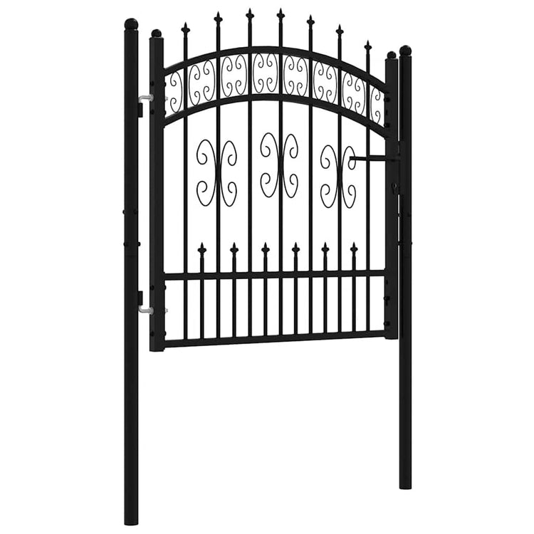 Port Vidaxl avec points de pile 103x150 cm en poudre en acier noir