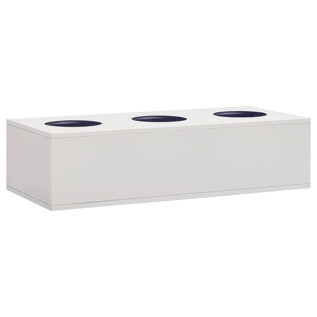 Vidaxl Office Flower Box 90x40x23 cm Gris clair en acier