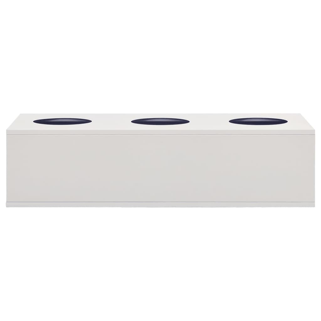 Vidaxl Office Flower Box 90x40x23 cm Gris clair en acier