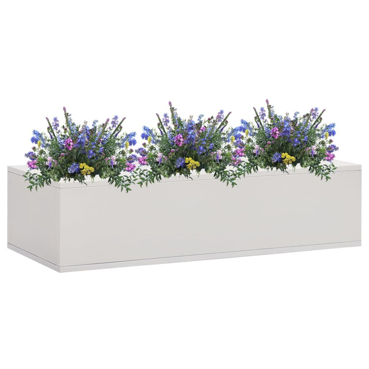 Vidaxl Office Flower Box 90x40x23 cm Gris clair en acier