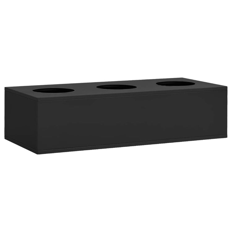Vidaxl Office Flower Box 90x40x23 cm Anthracite en acier -colore
