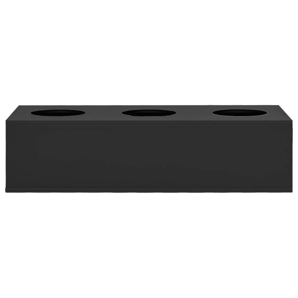 Vidaxl Office Flower Box 90x40x23 cm Anthracite en acier -colore