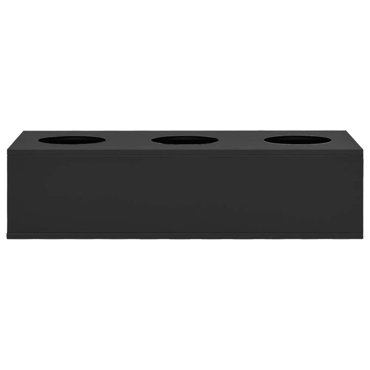 Vidaxl Office Flower Box 90x40x23 cm Anthracite en acier -colore