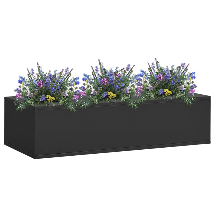 Vidaxl Office Flower Box 90x40x23 cm Anthracite en acier -colore