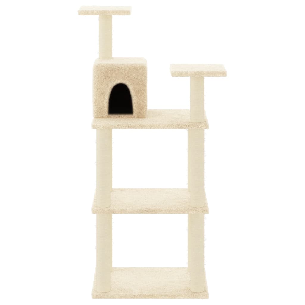 Vidaxl Cat Scratch Post avec sisal Scratch Posts 118,5 cm Crème -Colored