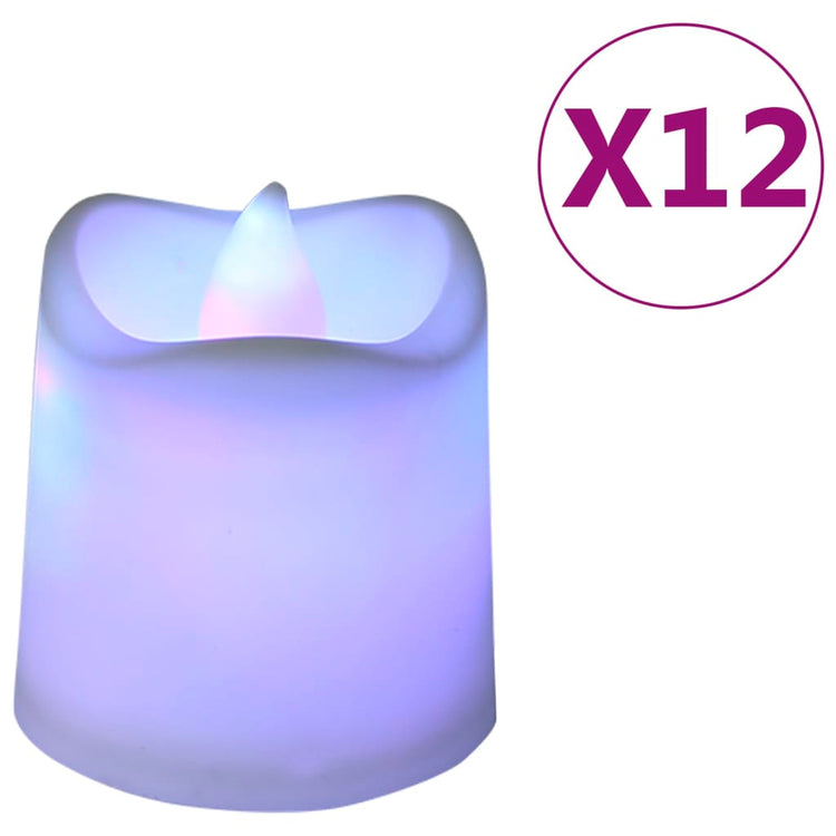 Vidaxl Tealights 12 ST LED sans flamme électrique Multi-Colored