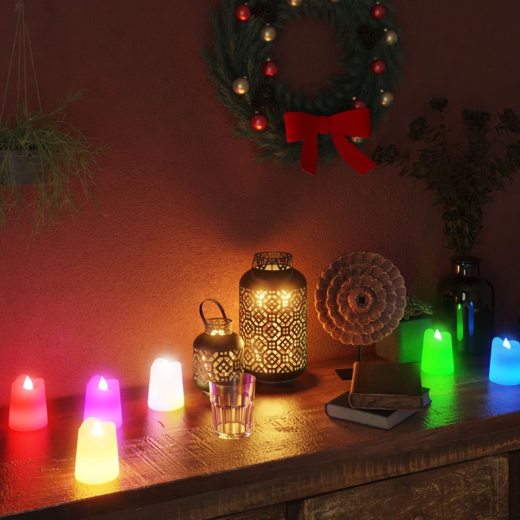 Vidaxl Tealights 12 ST LED sans flamme électrique Multi-Colored