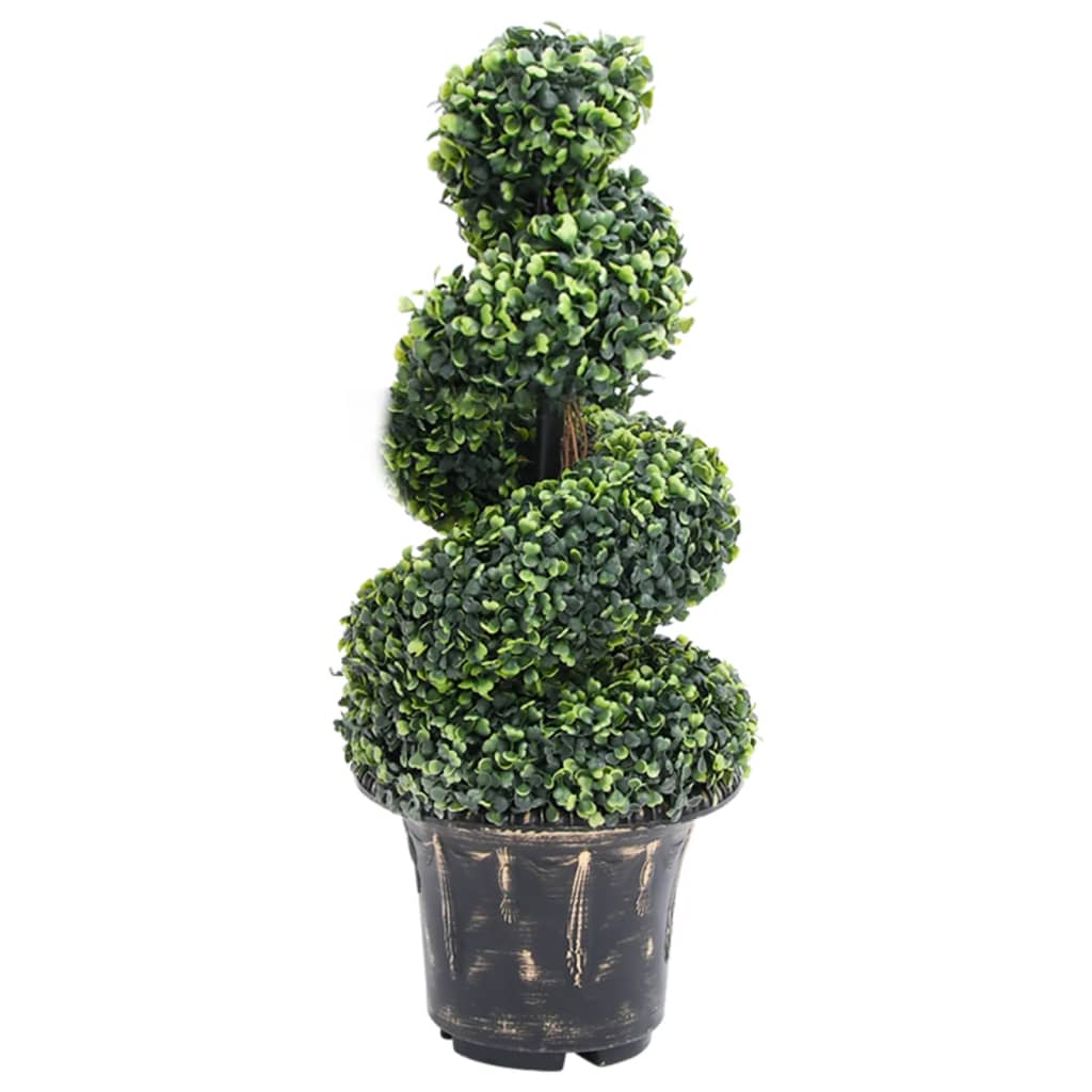 Vidaxx plante artificielle avec pot buis spirale 89 cm vert