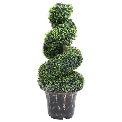Vidaxx plante artificielle avec pot buis spirale 89 cm vert